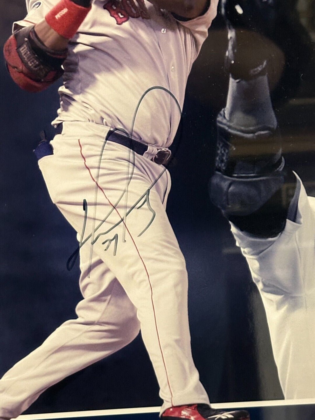 Framed David Ortiz Autographed 16x20 Collage Photo Steiner 61/2000 Red Sox HOF