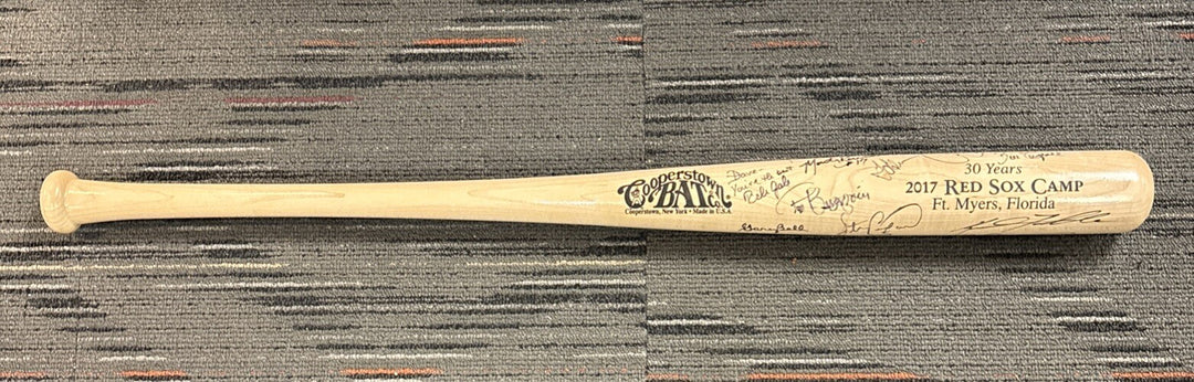 2017 Red Sox Fantasy Camp Signed Baseball Bat Campbell Barrett Bell Etc.