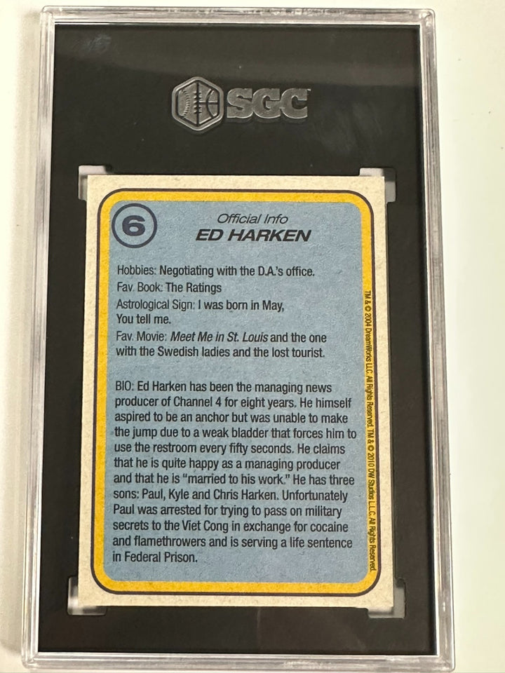 2011 DreamWorks Anchorman The Legend of Ron Burgundy Ed Harken SGC 8 NM-MT