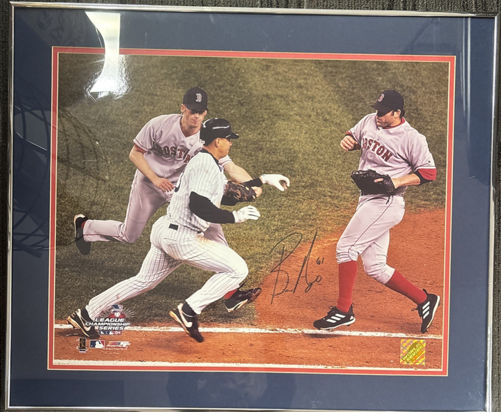 Bronson Arroyo Autographed 2004 ALCS 16x20 Photo Arod Slapping Ball Red Sox NYY
