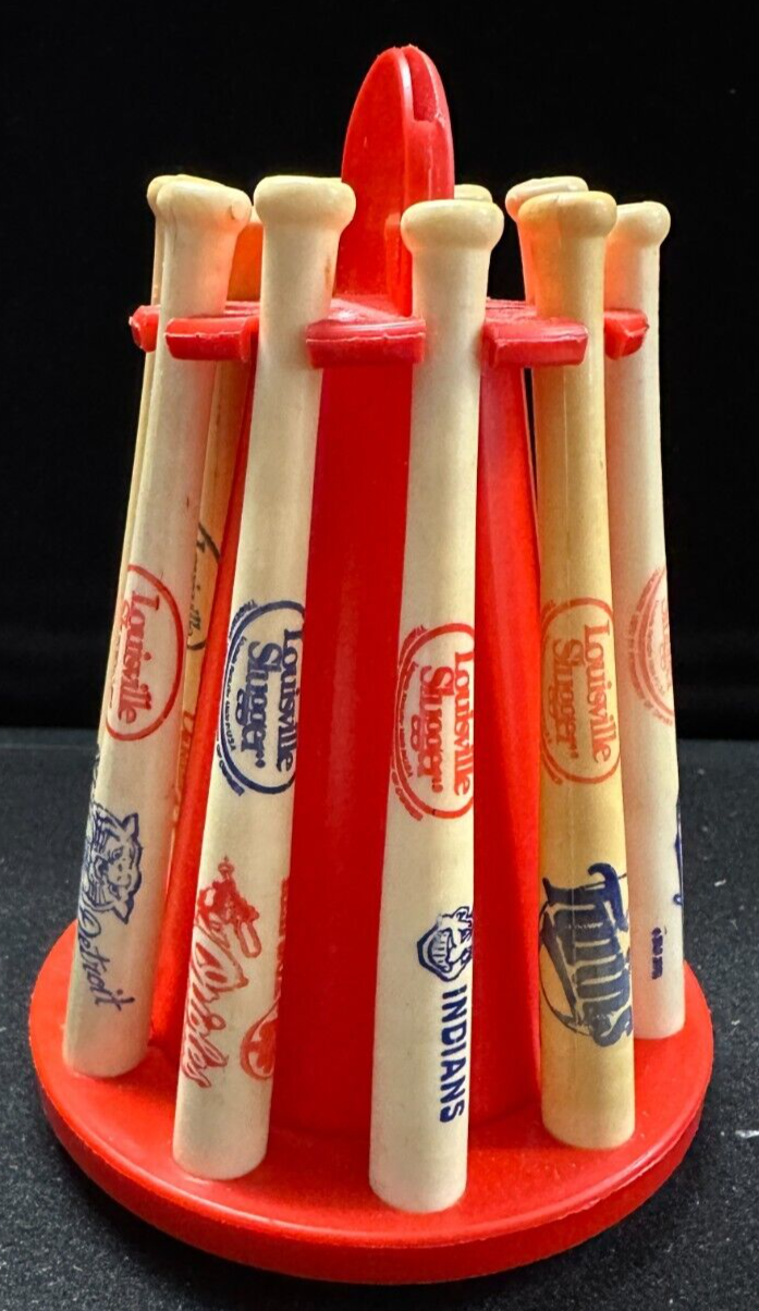 Louisville Slugger Mini Baseball Bat Display 10 Team Bats Angels Yankees Red Sox