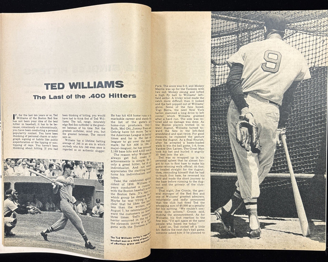 1957 BASEBALLS BEST HITTERS MAGAZINE / MANTLE / KALINE MUSIAL / MAYS / WILLIAMS