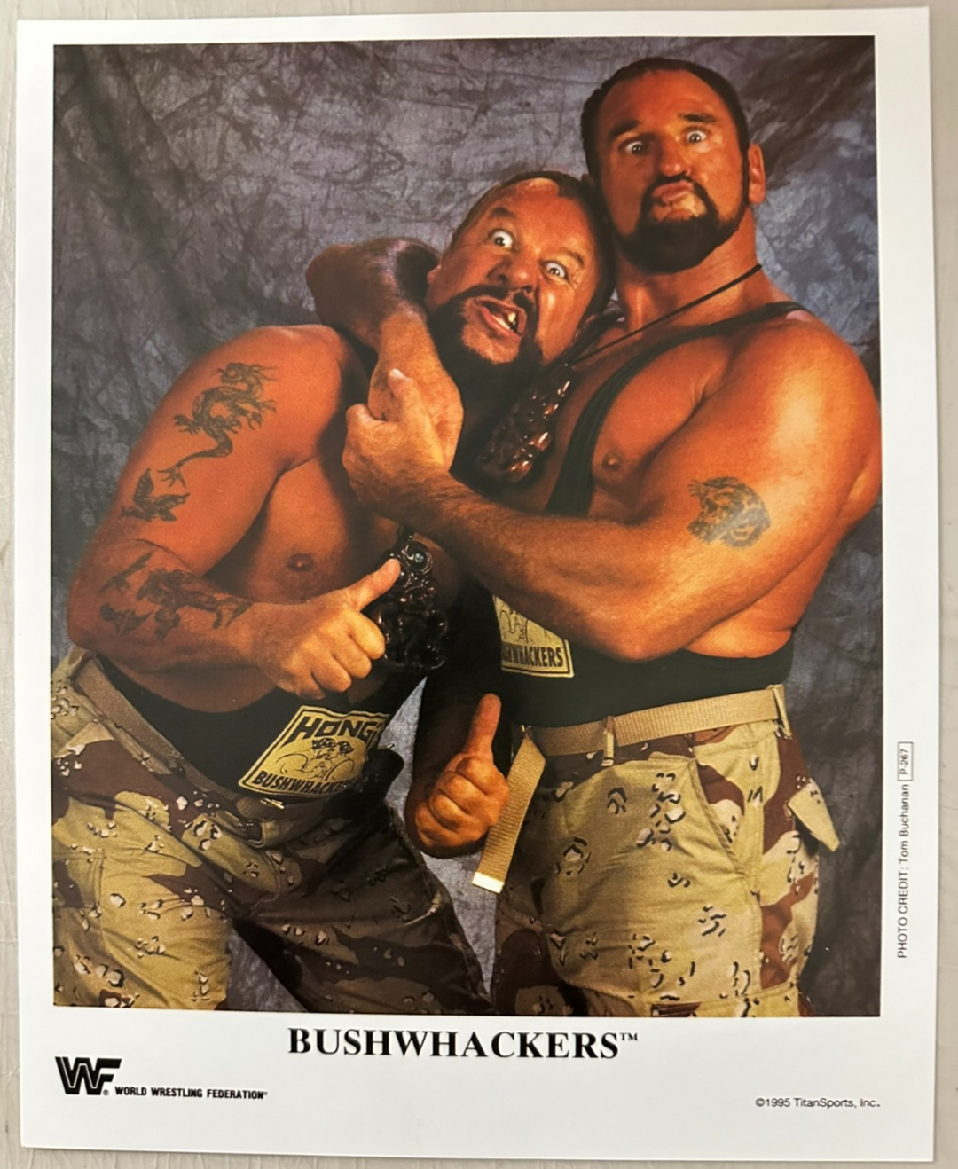 1995 Titan Sports WWF Bushwhackers 8X10 Promo Photo P-267 WWE