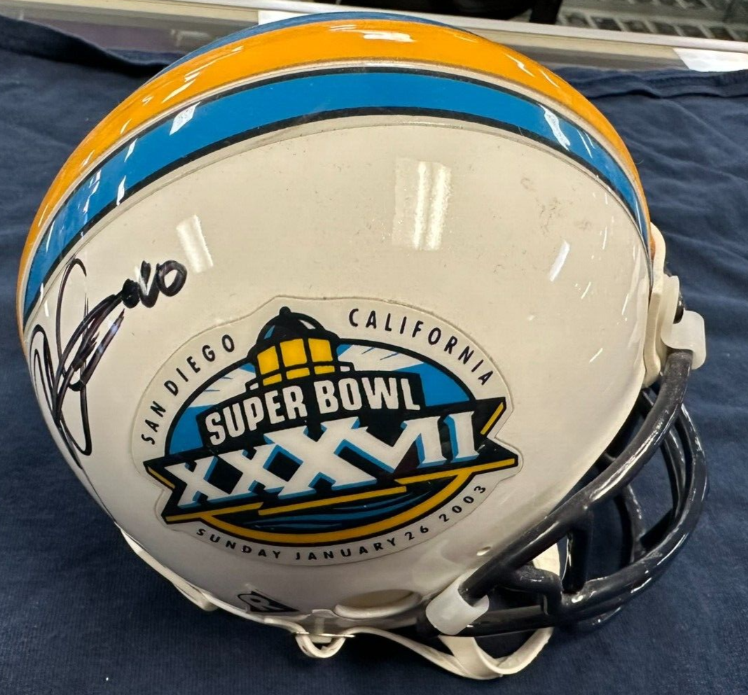 Mike Alstott Autographed Super Bowl XXXVII Mini Helmet Tampa Bay Buccaneers