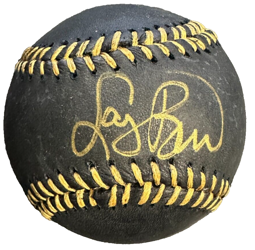 Larry Bird & Magic Johnson Signed Official Major League Black Baseball PSA/DNA