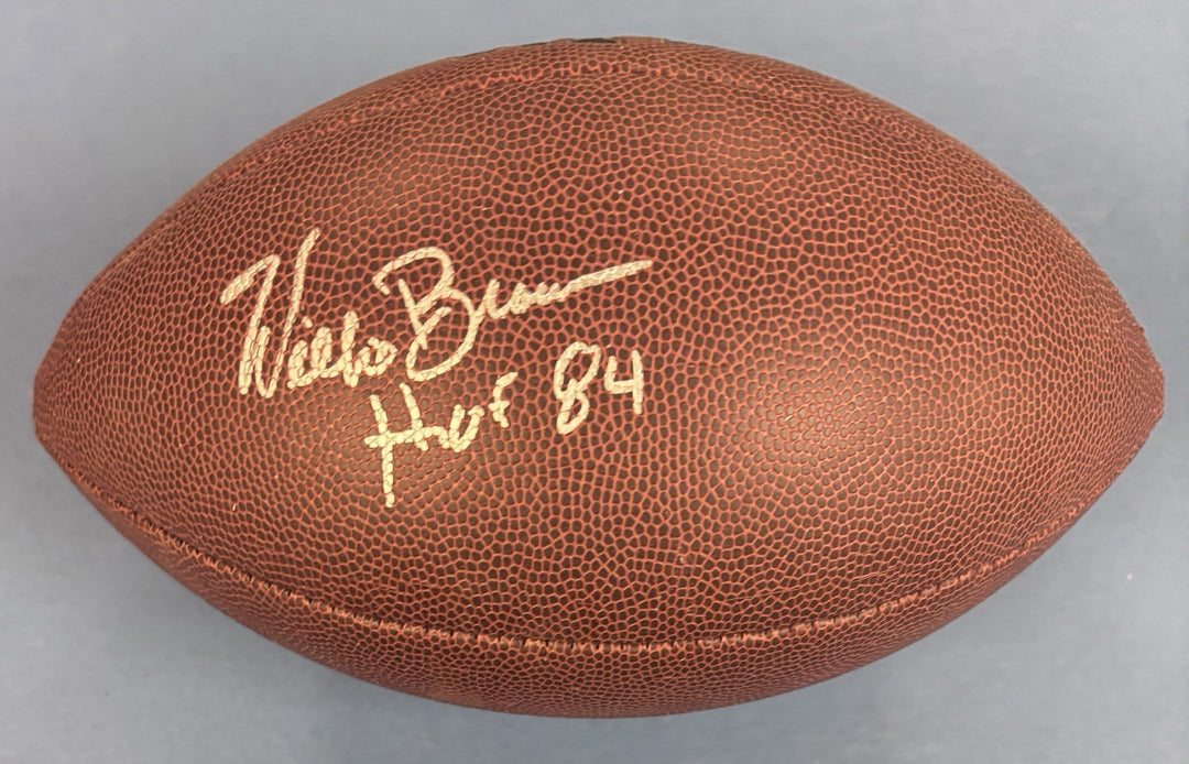 Willie Brown HOF Signed Wilson Football Los Angeles Raiders Sportsworld COA