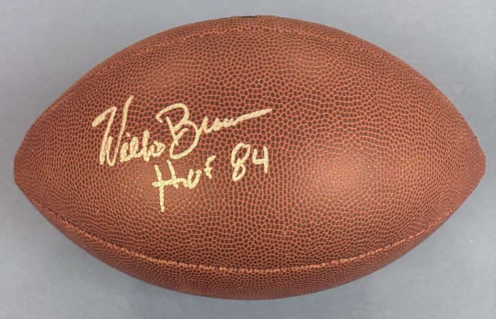 Willie Brown HOF Signed Wilson Football Los Angeles Raiders Sportsworld COA