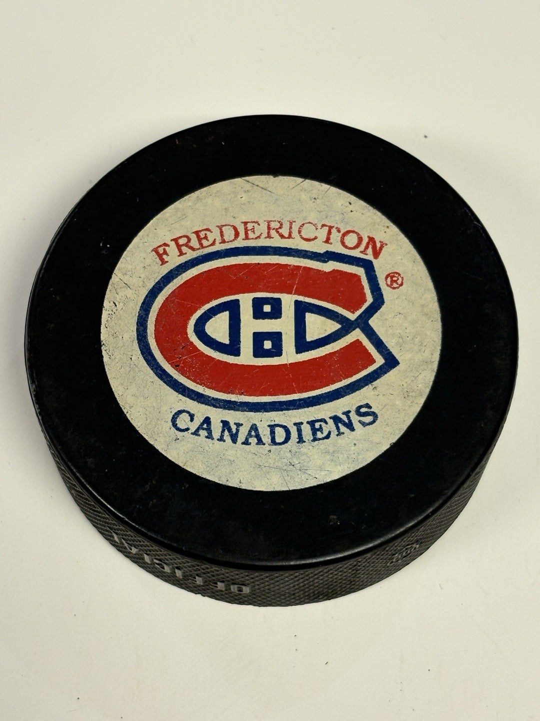 Vintage AHL Fredericton Canadiens Official Hockey Puck