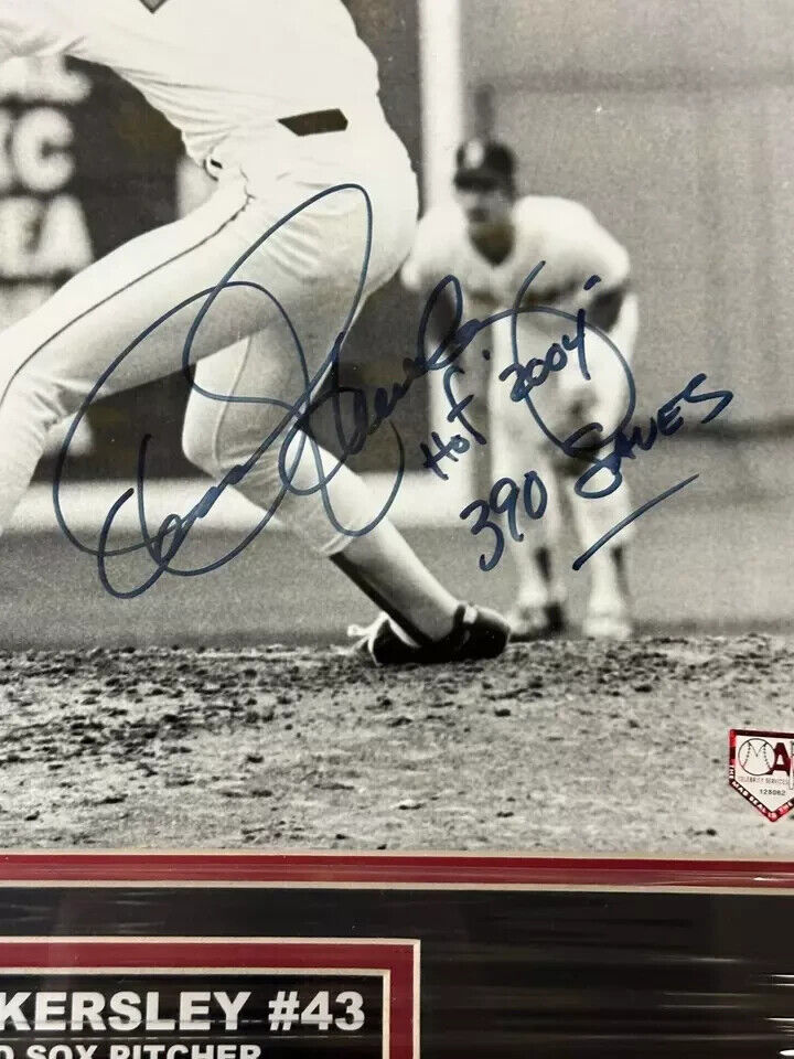 Dennis Eckersley Autographed 11x14 Photo Framed W/ HOF 04 & 390 Saves Insc