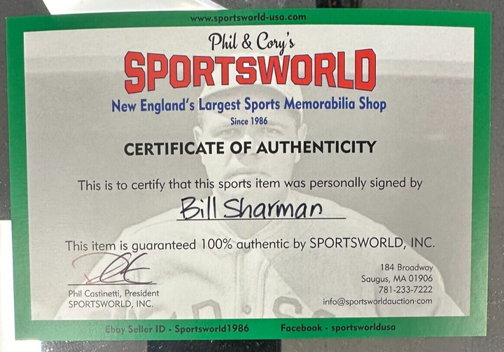 Bill Sharman Autographed Spalding NBA Basketball HOF Boston Celtics