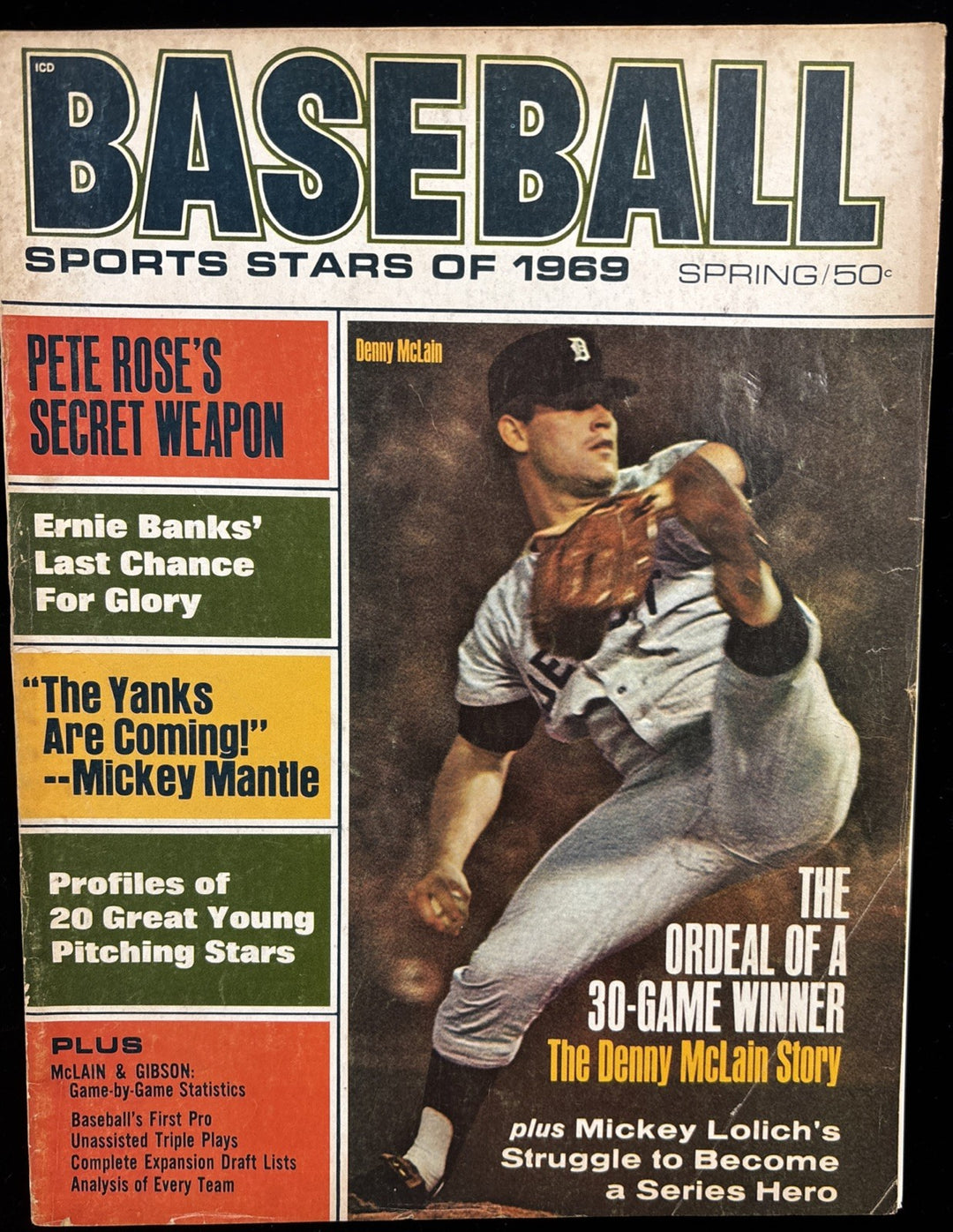Baseball Sports Stars Of 1969 Spring Magazine Denny McLain Cover