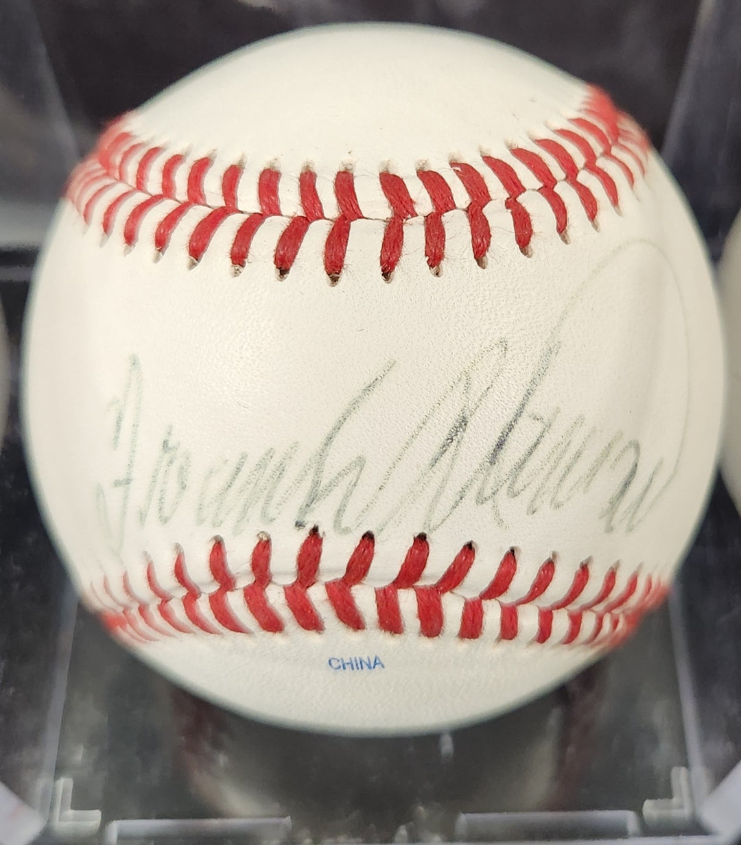 Frank Robinson Signed Rawlings Official Major League Baseball Reds HOF JSA COA