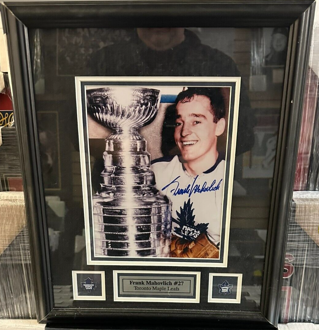 Frank Mahovlich Autographed 8x10 Photo Framed Toronto Maple Leafs HOF