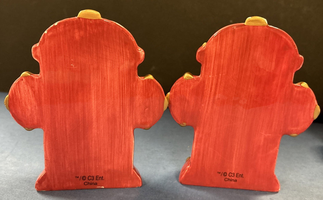 The Three Stooges Fire Hydrant Salt & Pepper Shakers Vintage