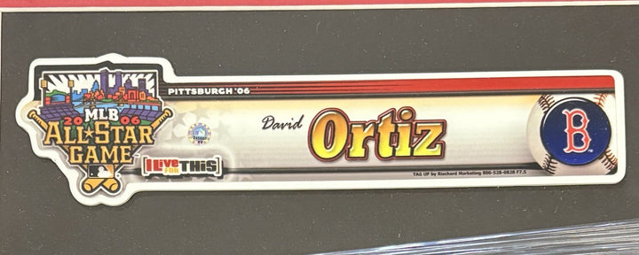 David Ortiz MLB Authenticated 2006 All Star Game Locker Tag 1/1 Boston Red Sox