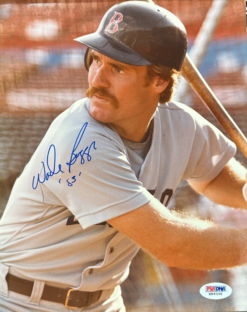 Wade Boggs Autographed Boston Red Sox 8x10 Photo PSA/DNA