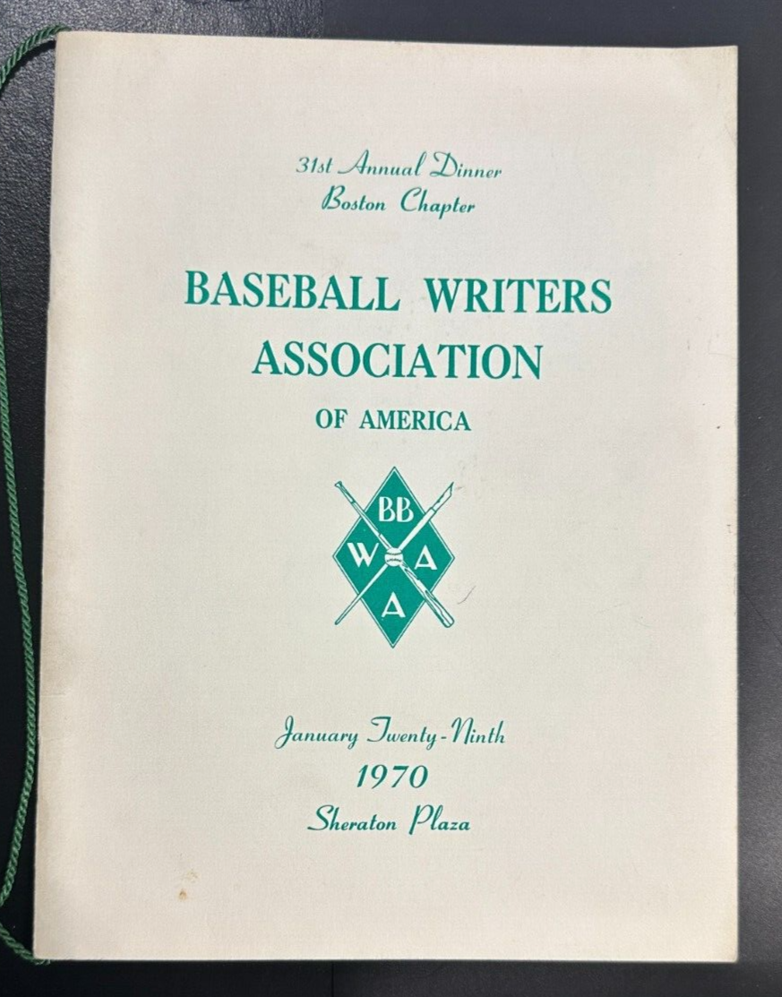 Jan 29, 1970 31st Annual Baseball Writers Association America Dinner Program