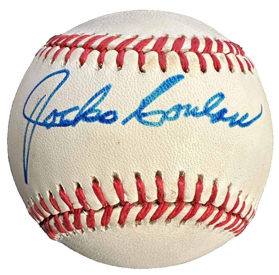 Jocko Conlon Autographed Official National League Baseball HOF BAS