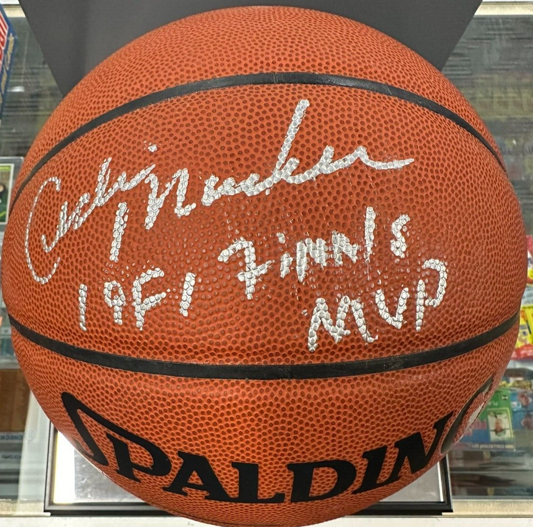 Cedric Maxwell Autographed Spalding NBA Basketball W/ 1981 Finals MVP Celtics