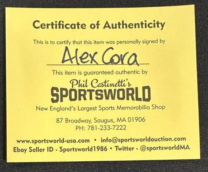 Alex Cora Autographed 2018 World Series Baseball Boston Red Sox