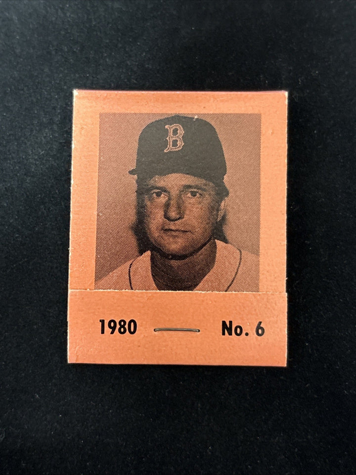 1980 Liberty Superstars Matchbook Salmon Carl Yastrzemski No. 6 Boston Red Sox