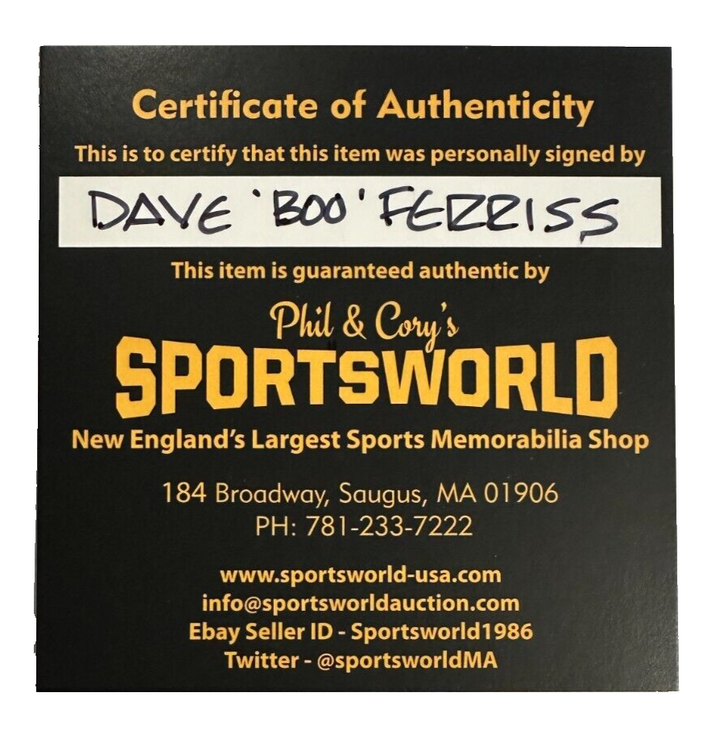 Dave Boo Ferriss Autographed OML Baseball W/ 1945-50 Red Sox HOF 2002