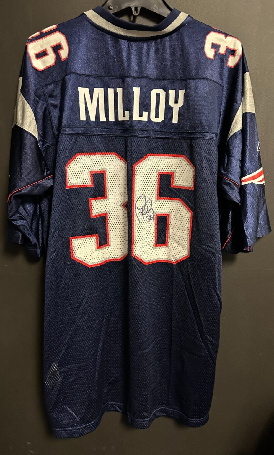 Lawyer Milloy Autographed Reebok Authentic On-Field New England Patriots Jersey