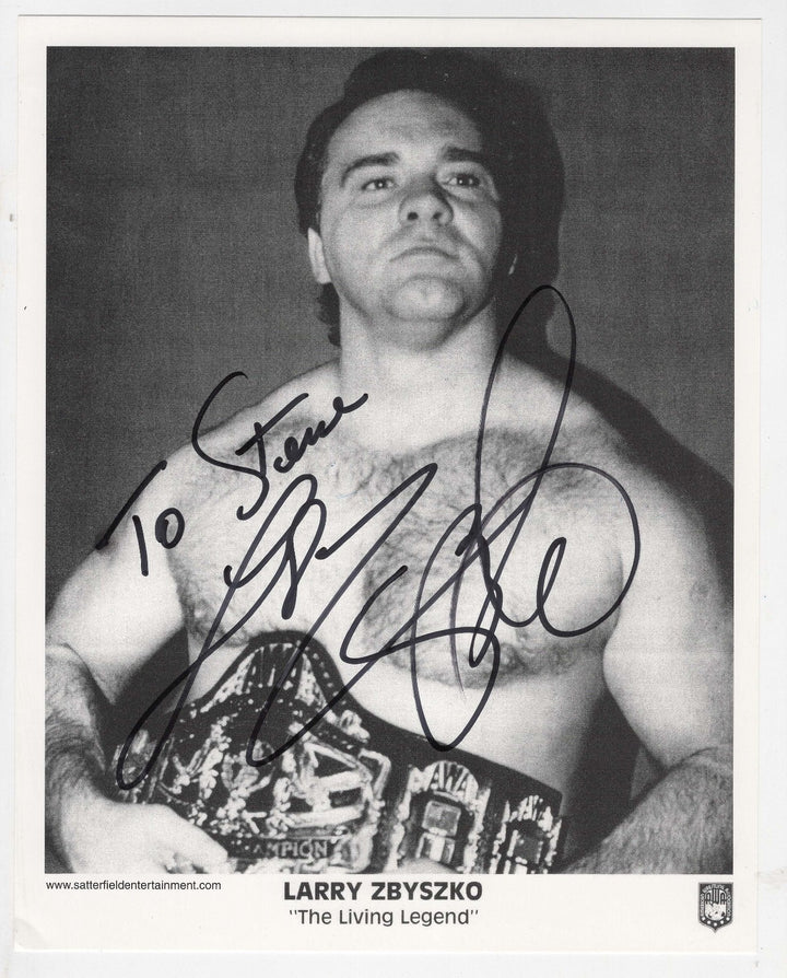Larry Zbyszko AWA Autographed 8x10 Authentic Wrestling Photo COA
