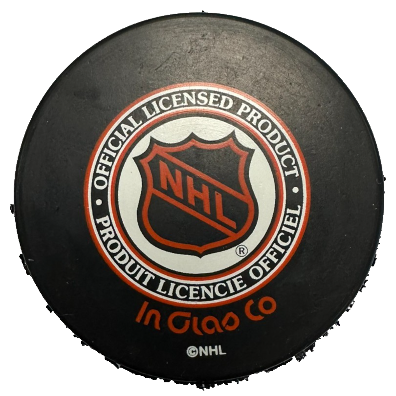 Dave Hanson Autographed Detroit Red Wings Puck NHL Slap Shot The Hanson Brothers