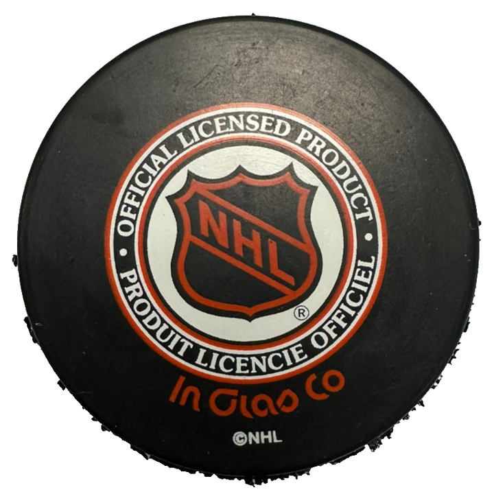 Dave Hanson Autographed Detroit Red Wings Puck NHL Slap Shot The Hanson Brothers