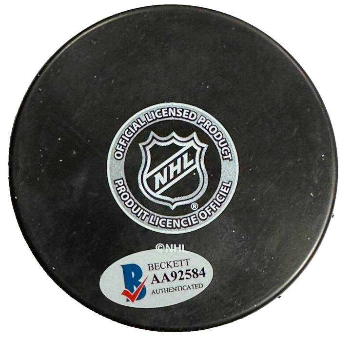 Ed Shack Autographed Los Angeles Kings Hockey Puck NHL BAS