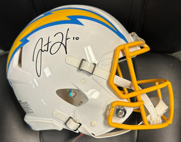 Justin Herbert Autographed Full Size Los Angeles Chargers Authentic Helmet BAS
