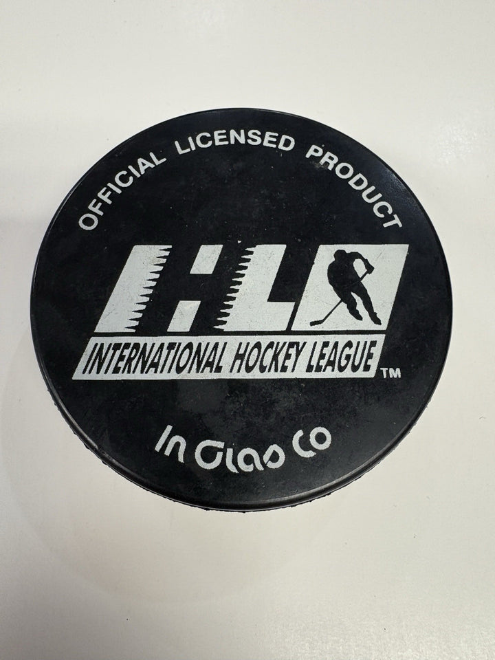 Vintage IHL Utah Grizzlies Official Hockey Puck