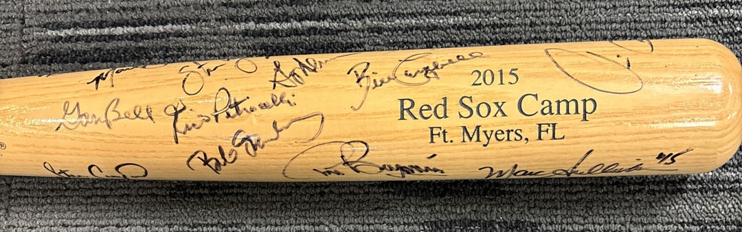 2015 Red Sox Fantasy Camp Signed Baseball Bat Campbell Petrocelli Barrett Etc.