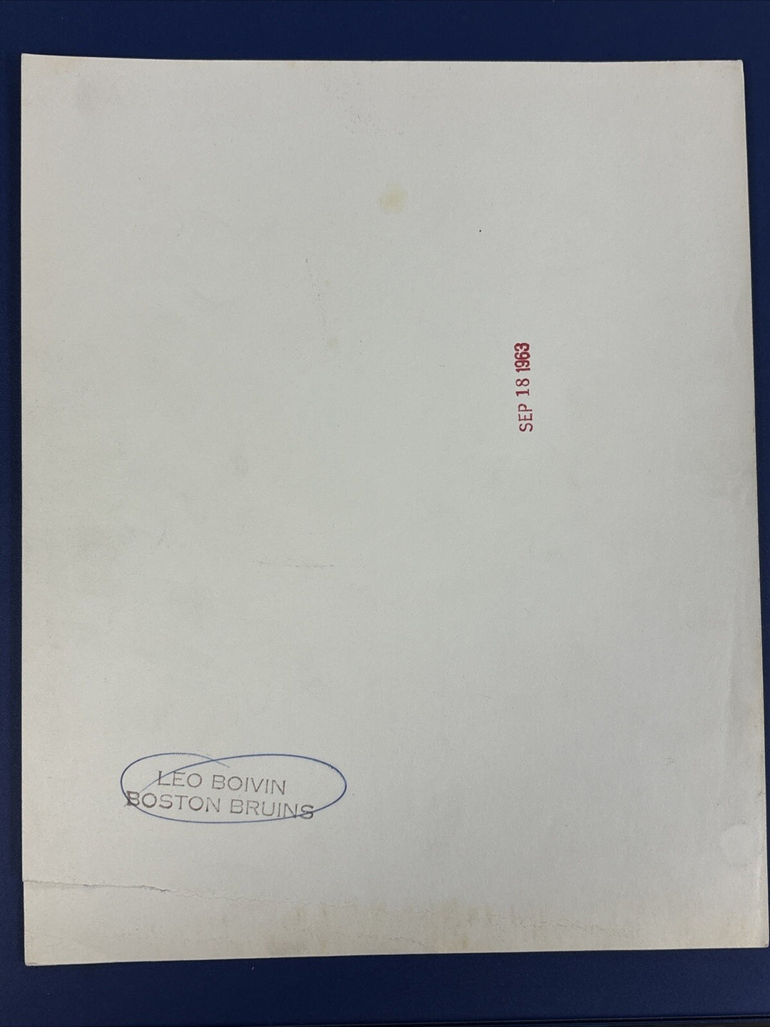 1960’s Leo Boivin Original Boston Bruins Team Photo 8x10