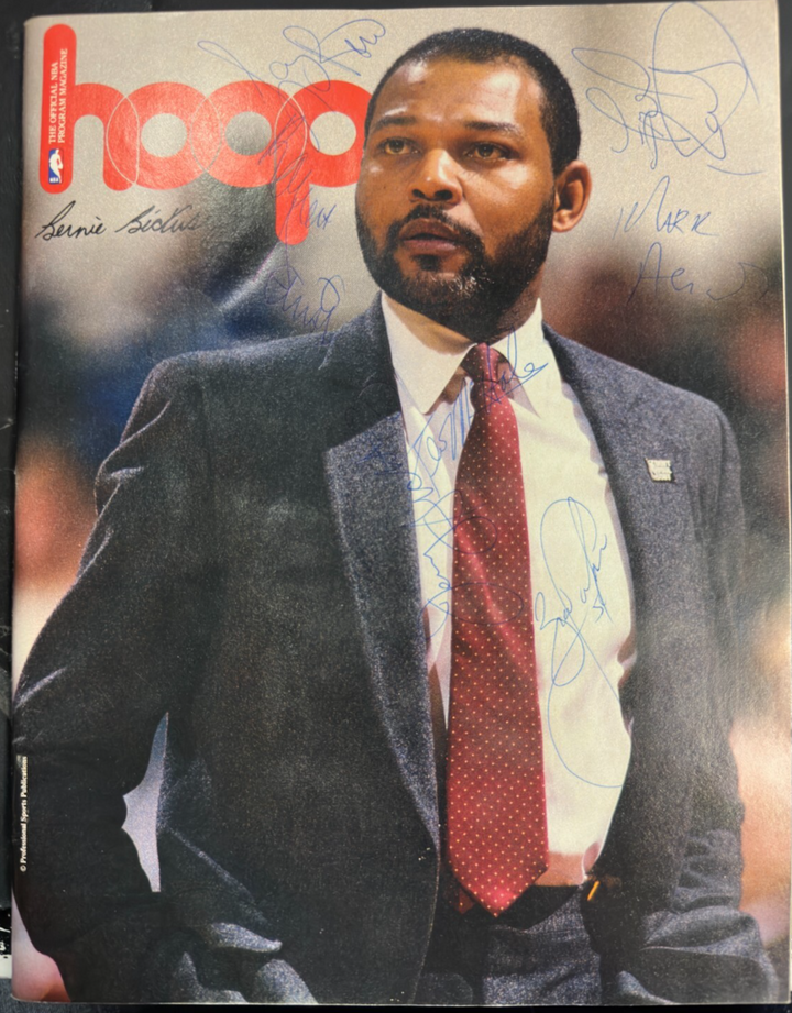 1987-88 Boston Celtics Team Signed Program Bird Parish McHale BAS