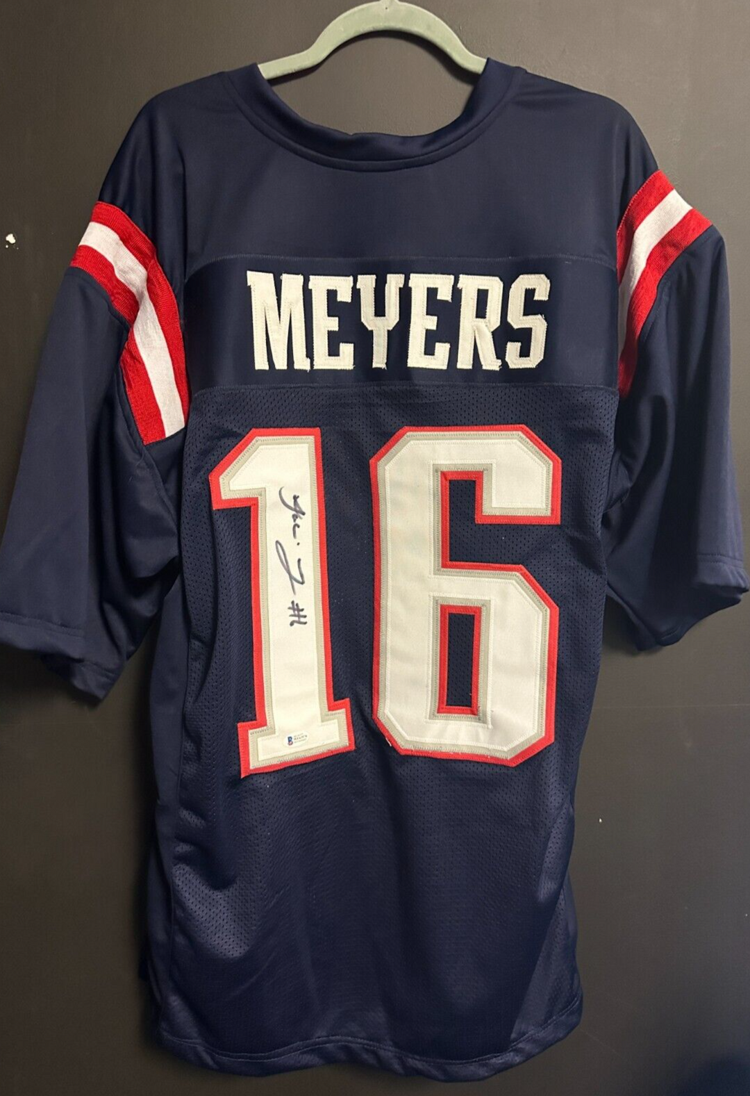 Jakobi Myers Autographed New England Patriots Replica Jersey BAS