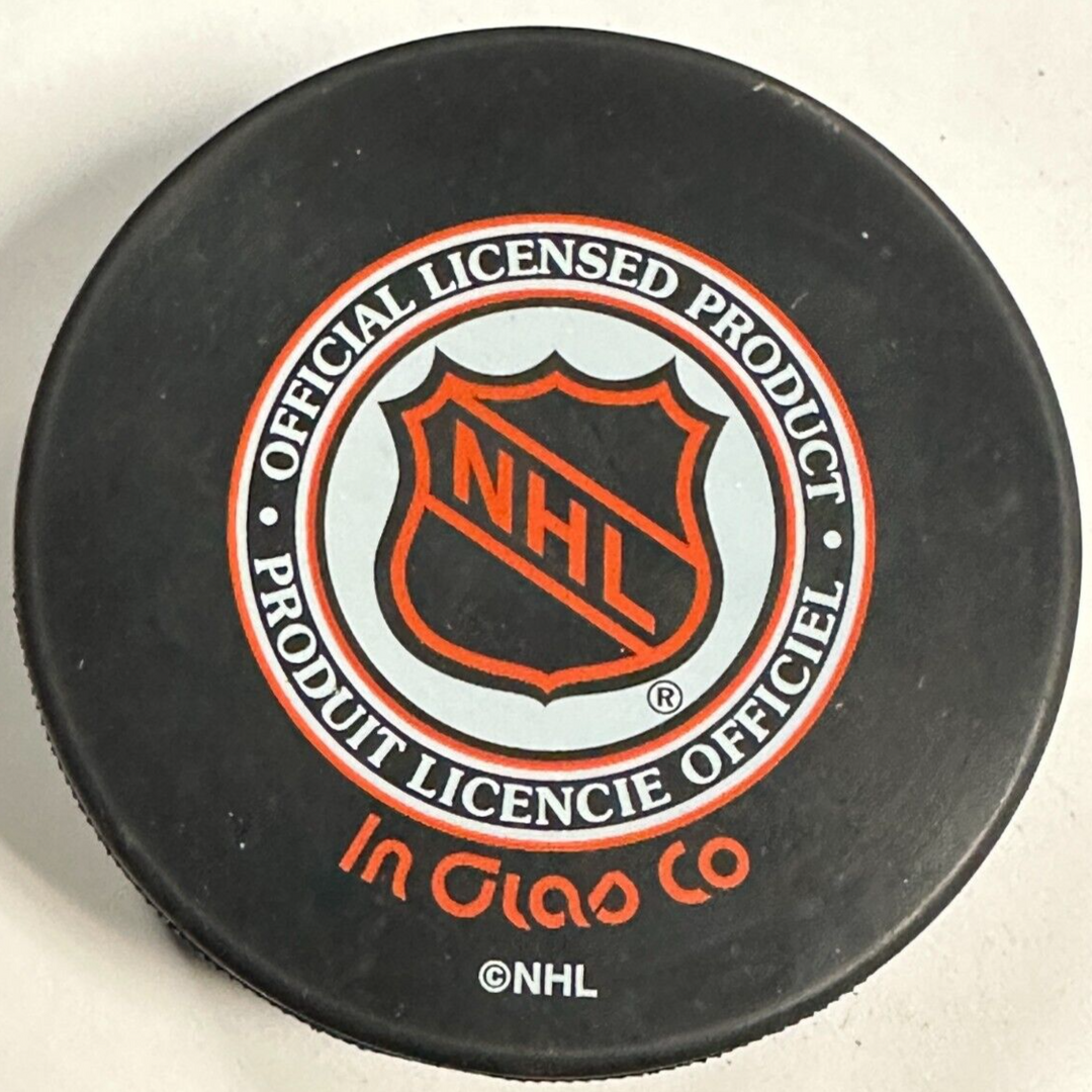 Chris Nilan Autographed Boston Bruins Hockey Puck W/ 3043 Insc NHL