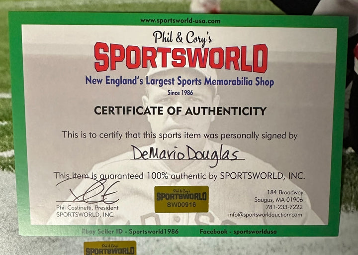 DeMario "Pop" Douglas Autographed 16x20 Photo New England Patriots