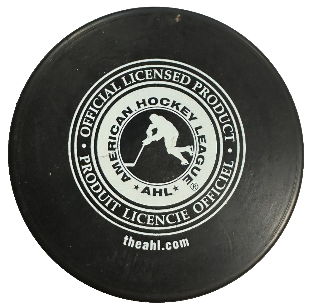 Vintage Lowell Lock Monsters Official Hockey Puck AHL