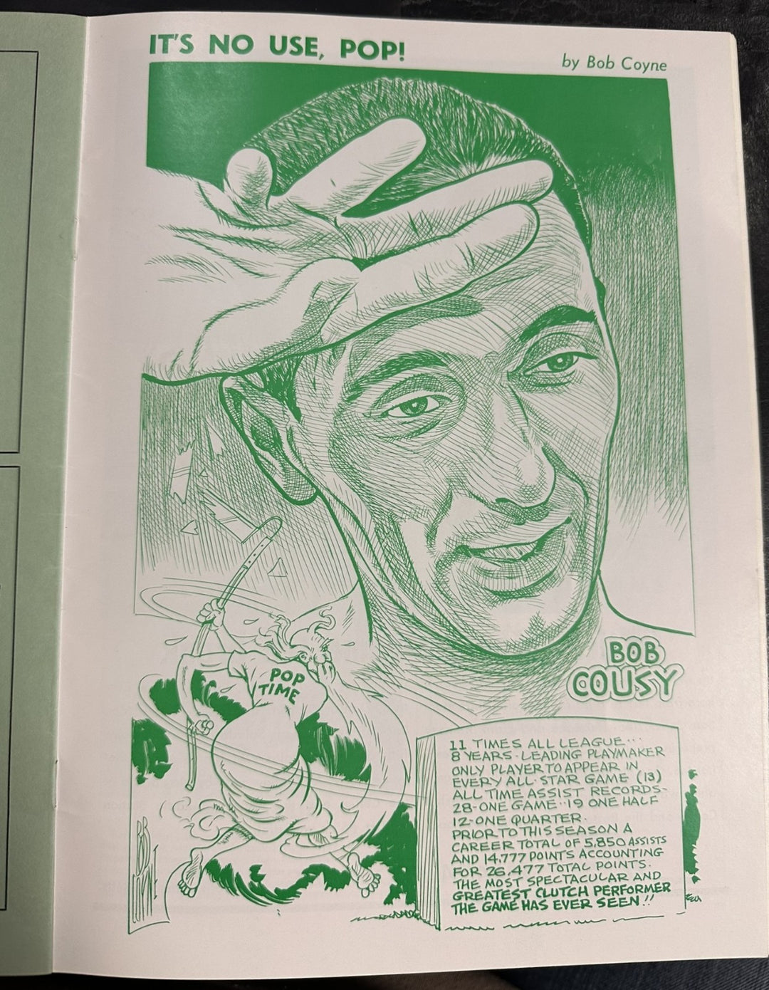 March 17, 1963 Bob Cousy Day Autographed Celtics Game Program BAS HOF