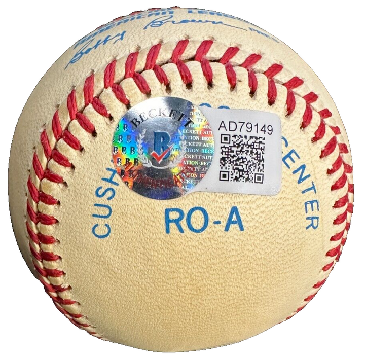 Brooks Robinson Autographed Official American League Baseball HOF BAS Orioles