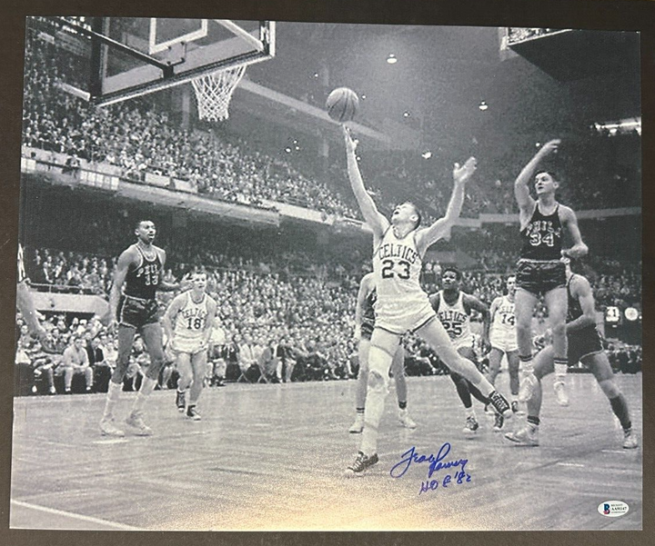 Frank Ramsey Autographed 16x20 Photo W/ HOF 82 BAS Boston Celtics