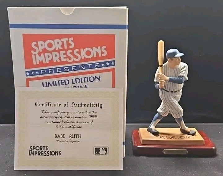 1988 Babe Ruth Limited Edition Sports Impressions 8" Figurine #3600 Yankees HOF