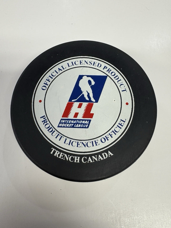 Vintage IHL Peoria Rivermen Official Hockey Puck