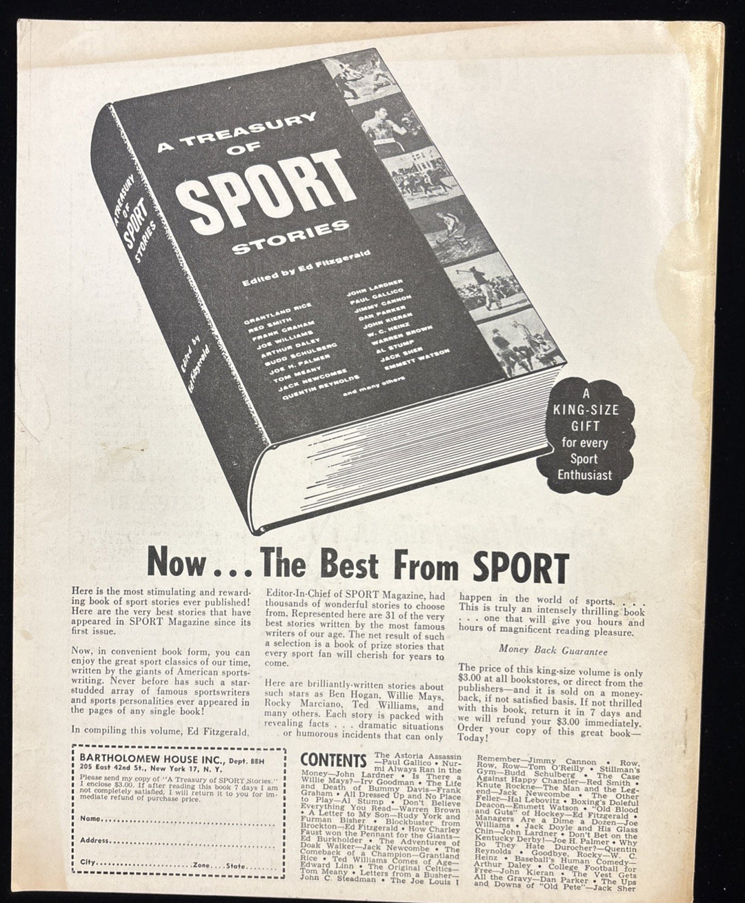 1957 BASEBALLS BEST HITTERS MAGAZINE / MANTLE / KALINE MUSIAL / MAYS / WILLIAMS