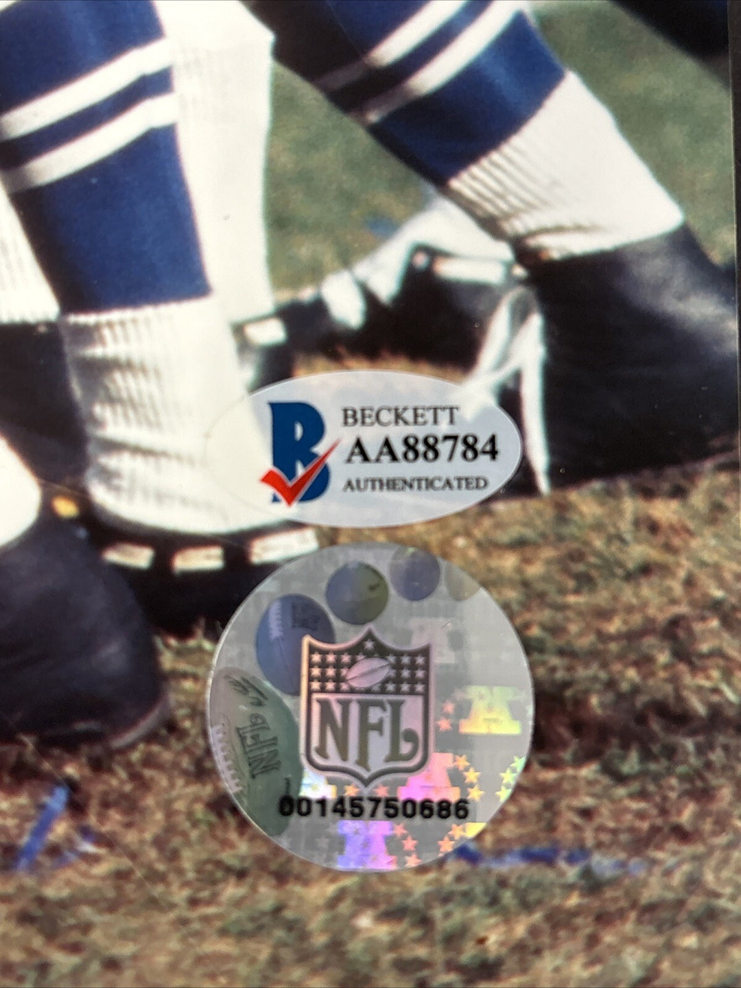 Earl Morrall Autographed Baltimore Colts 8x10 Photo W/ 1968 NFL MVP BAS