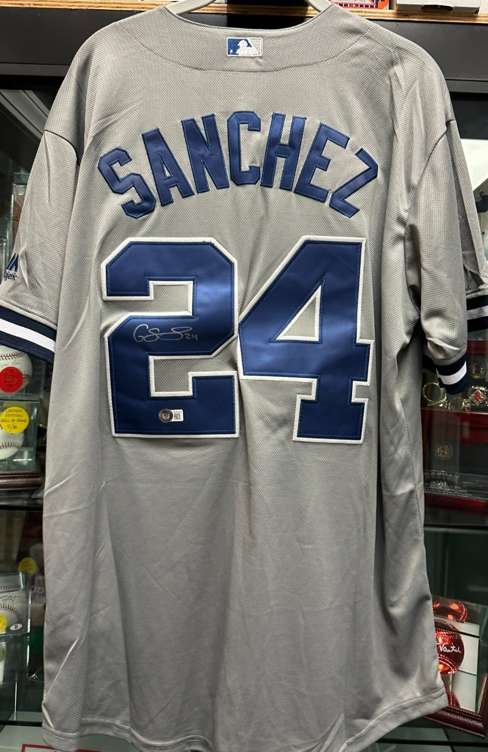 Gary Sanchez Autographed New York Yankees Road Jersey BAS NWT