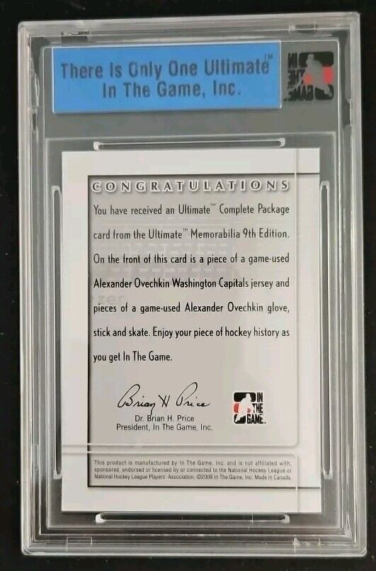 2009 Ultimate Vault UM-09 Complete Package Alex Ovechkin Ruby 1/1 RARE 