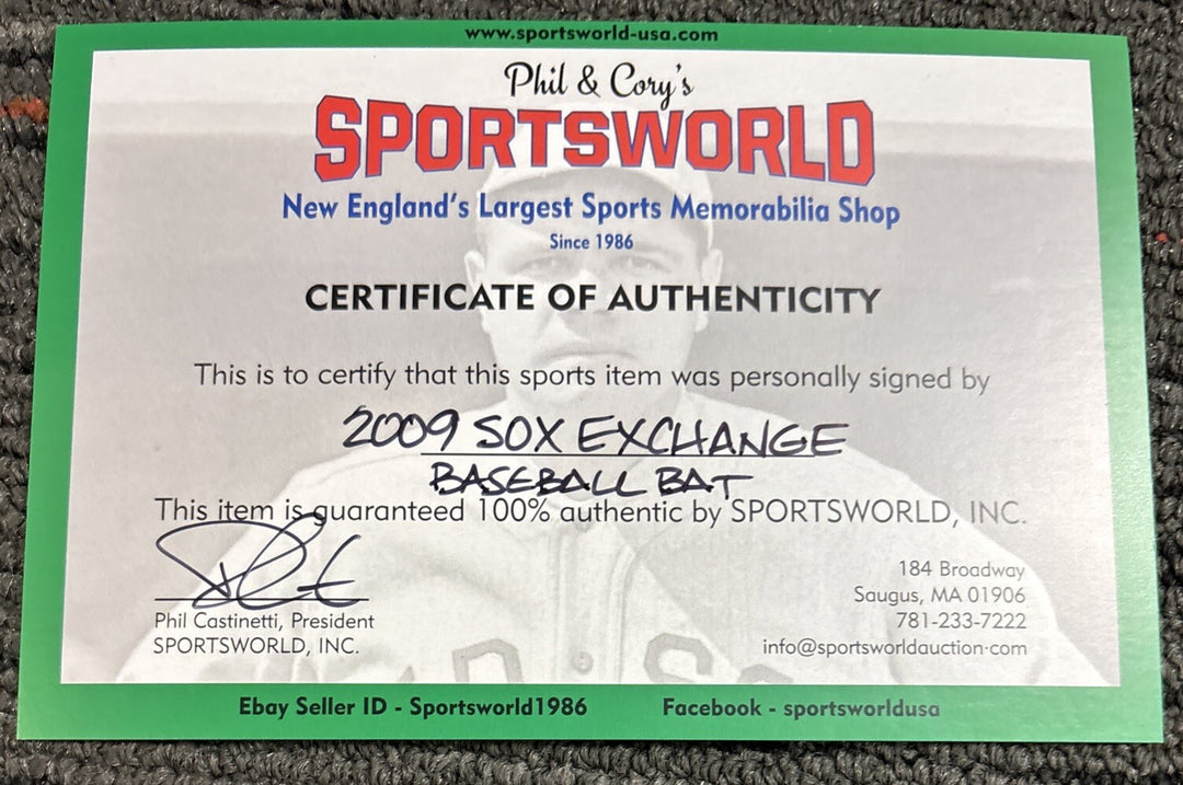 2009 Red Sox Fantasy Camp Signed Baseball Bat Lyons Campbell Bell Etc.